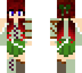red ombre green hunter girl warrior