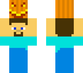 steve holding a jack o lantern
