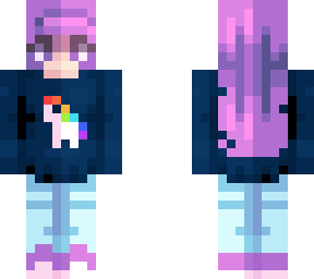 unicorn girl! my first girl skin