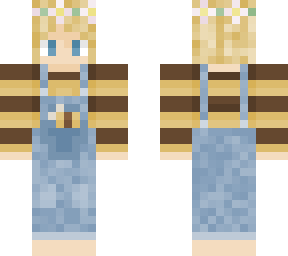 bee overalls and flower crown (inspired by original from  jjowen12)