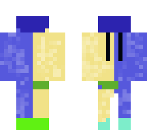 blue and yellow skin