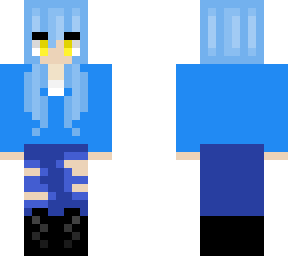 blue haired girl