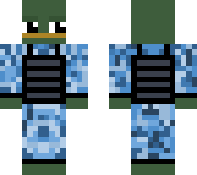 blue pepe military suit