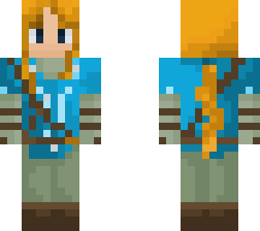 breath of the wild link w/ long hair (no cape)