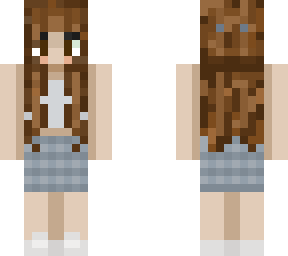 Brown hair brown eyes girl | Minecraft Skin