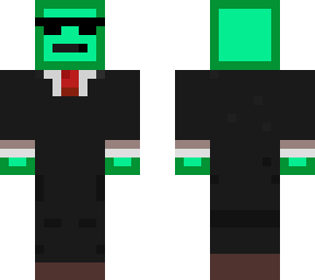 light coloured slime in a suit