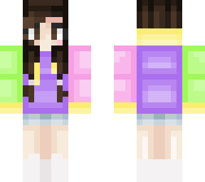 my new skin with color block hoodie 2