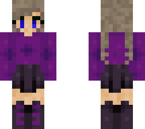 purple hoodie girl