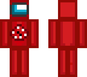 red is the imposter ( with mouth)