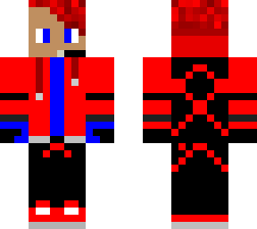 red stylish boy