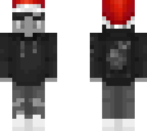 boy w/ santa hat and floral hoodie
