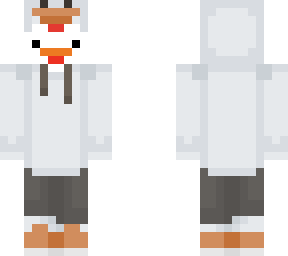chicken wearing a chicken hoodie