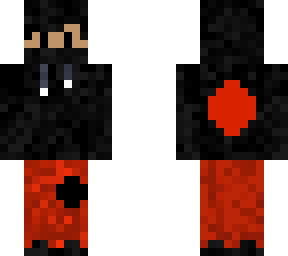 cool red and black skin in hoodie