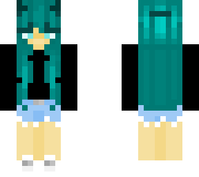 girl skin blue hair v2 rereupload