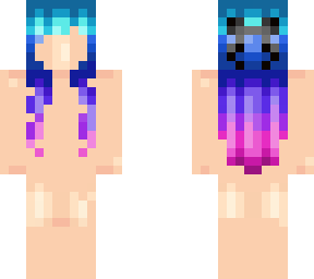 northern lights hair w/ black bow hair base