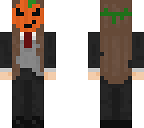 pumkin mask with a suit