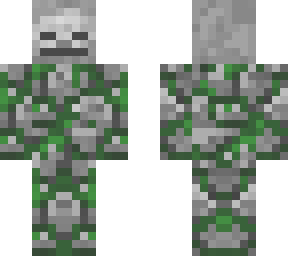skeleton with mossy cobble body