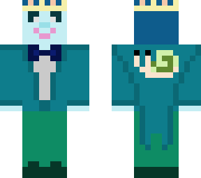 suit man simpleton face snail king