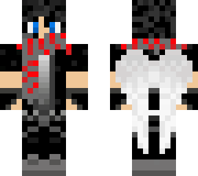 angel red striped black haired boy