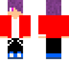 folagor pelo morado chaqueta roja
