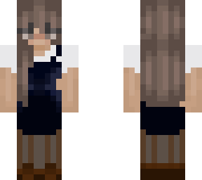 girl with a black dress and tights
