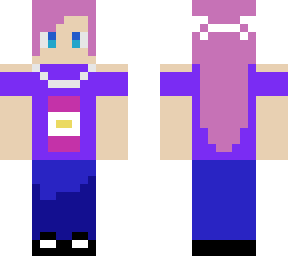 girl with bubble gum pink hair