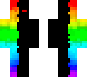 half corrupted rainbow steve