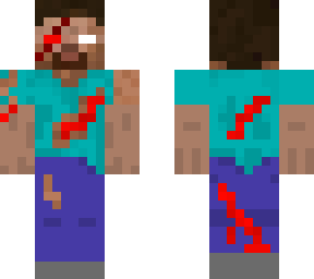 herobrine killed by me ( the red eye is blood )