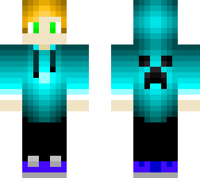 light blue hood-up cute boy