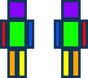 rainbow skin outlined