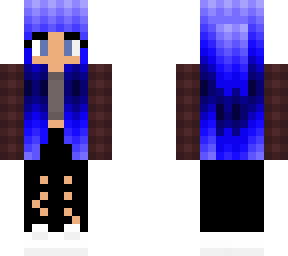 recreation blue flannel girl