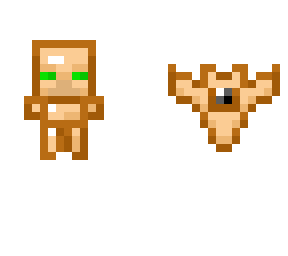 zombie and bat totem