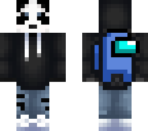 among us panda (blue) edit