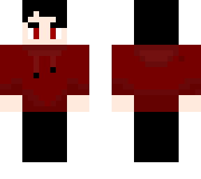 black haired and red-eyes boy