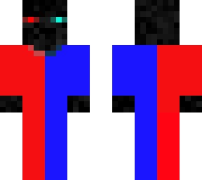 gamer enderman blue and red