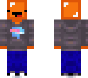 orange skeppy wearing mr beast merch