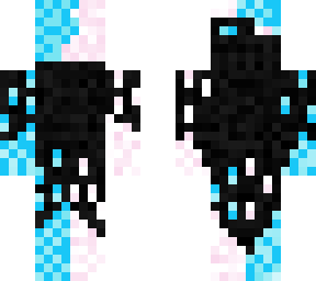 pink and blue flamed human
