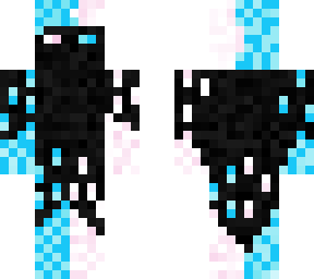 pink and blue flamed human