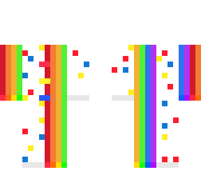 polkadot and rainbow clown outfit