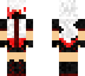 red and white hair
