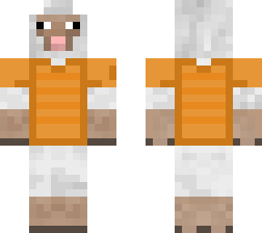 sheep with orange shirt!