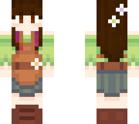 soft elf girl with an apron but with a green top :d
