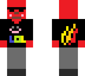wierd skin with fire logo