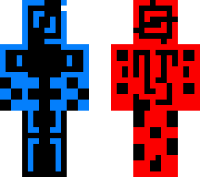 blue and red king