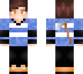 evakz but a blue shirt. (idk im bored) :)