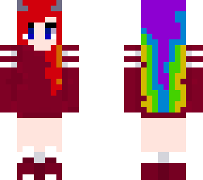 rainbow demon girl