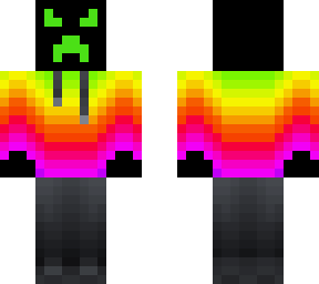 rainbow hoodie creeper