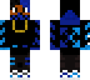 skin dark blue dragon look