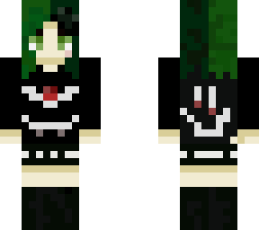 split hair green + black 2