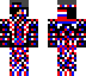 white blue red ninja